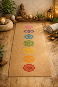Tapis de Yoga en Liège Premium - Modèle "chakras" - Naturel, Antidérapant et Écologique + bloc en liège offert