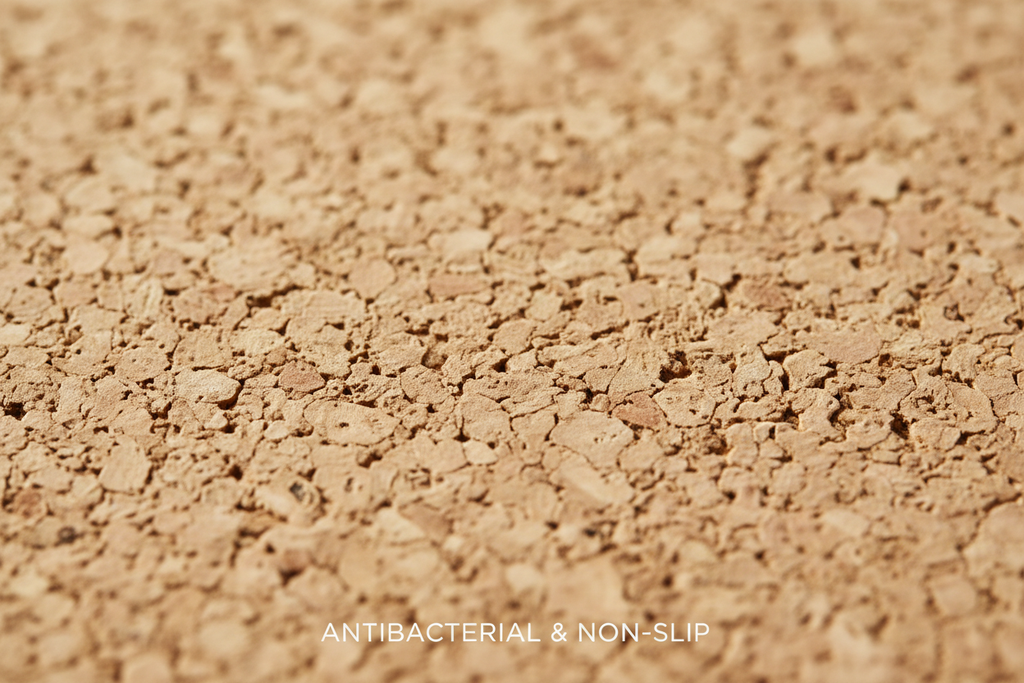 Détail de la texture naturelle du liège antidérapant